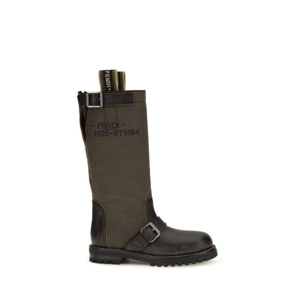 Fendi Bicolor Cotton Women's Boots